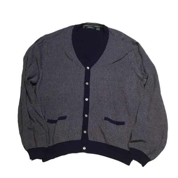 BOBBY JONES COTTON-CASHMERE CARDIGAN SWEATER W/POCKETS